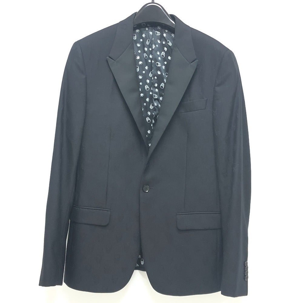 Lucien Pellat-Finet スカル 総柄 アパレル アウター 羽織り テーラードジャケット メンズ ブラック