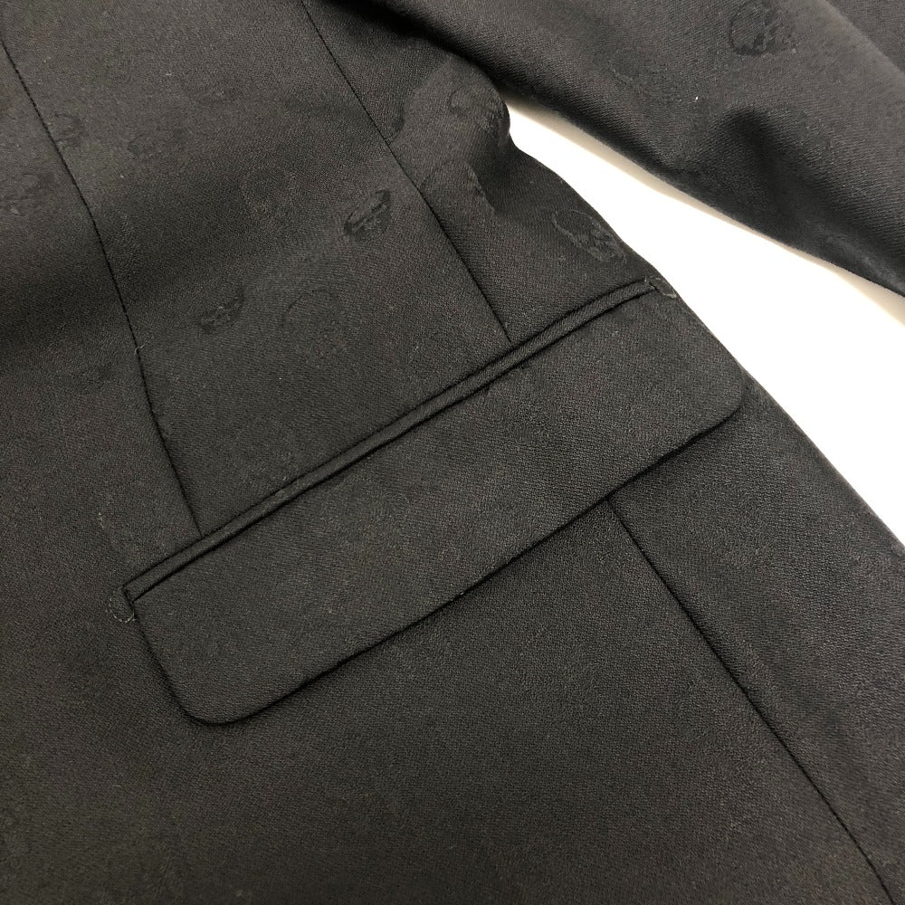 Lucien Pellat-Finet スカル 総柄 アパレル アウター 羽織り テーラードジャケット メンズ ブラック