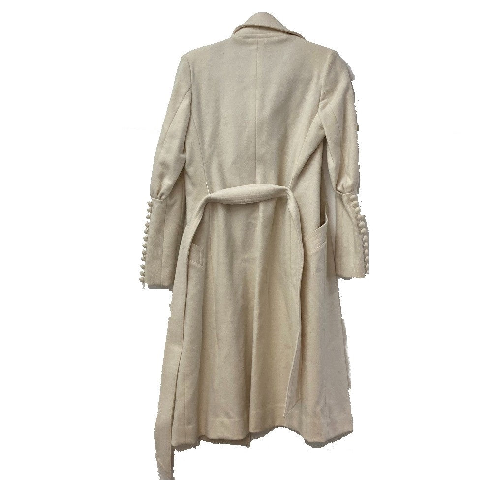 DOUBLE STANDARD CLOTHING sov Wool Apparel Outerwear Long Coat Women's Ivory