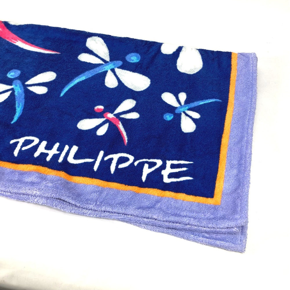 PATEK PHILIPPE All-Over Print Bath Towel, Interior Throw, Blanket, Cotton, Unisex, Blue