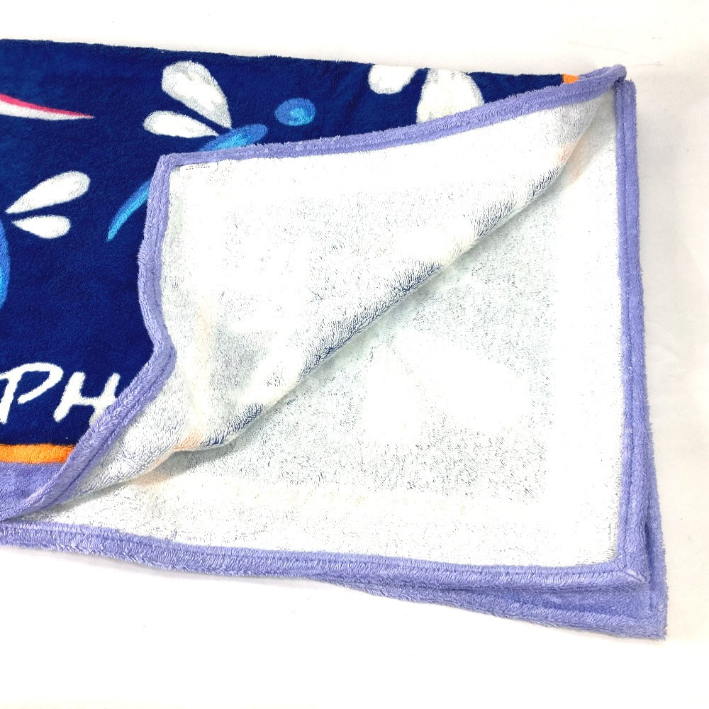 PATEK PHILIPPE All-Over Print Bath Towel, Interior Throw, Blanket, Cotton, Unisex, Blue