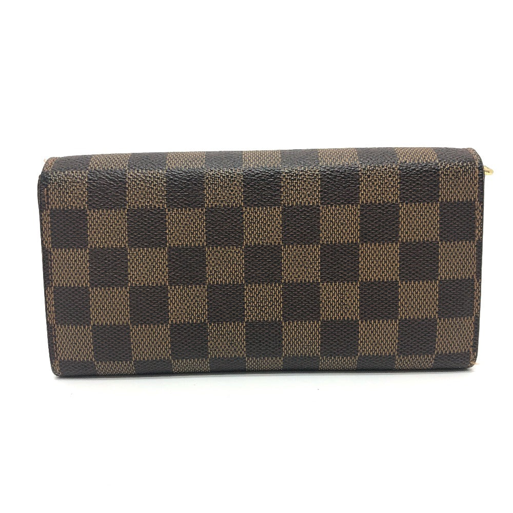 LOUIS VUITTON N61734 ポルトフォイユ サラ ロングウォレット 2つ折り 財布 長財布 ダミエキャンバス レディース エベヌ ブラウン