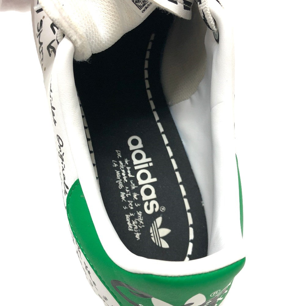 adidas スタンスミス 落書き ローカット スニーカー 靴 スニーカー レザー メンズ ホワイト - brandshop-reference
