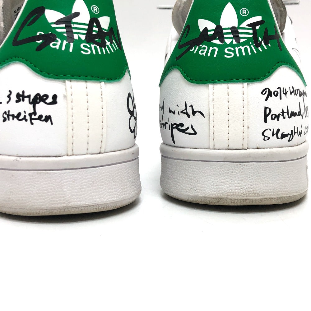 adidas スタンスミス 落書き ローカット スニーカー 靴 スニーカー レザー メンズ ホワイト - brandshop-reference