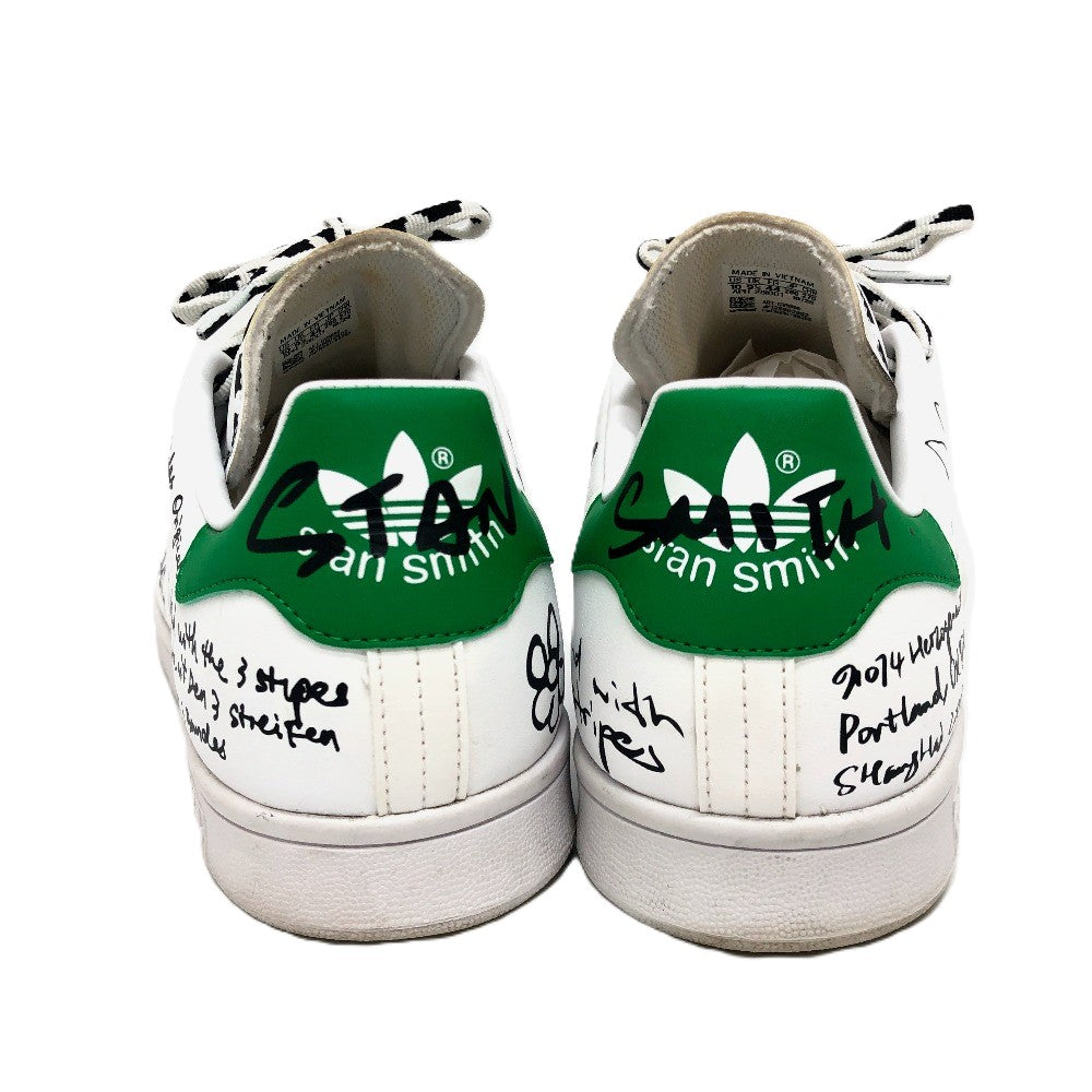 adidas スタンスミス 落書き ローカット スニーカー 靴 スニーカー レザー メンズ ホワイト - brandshop-reference