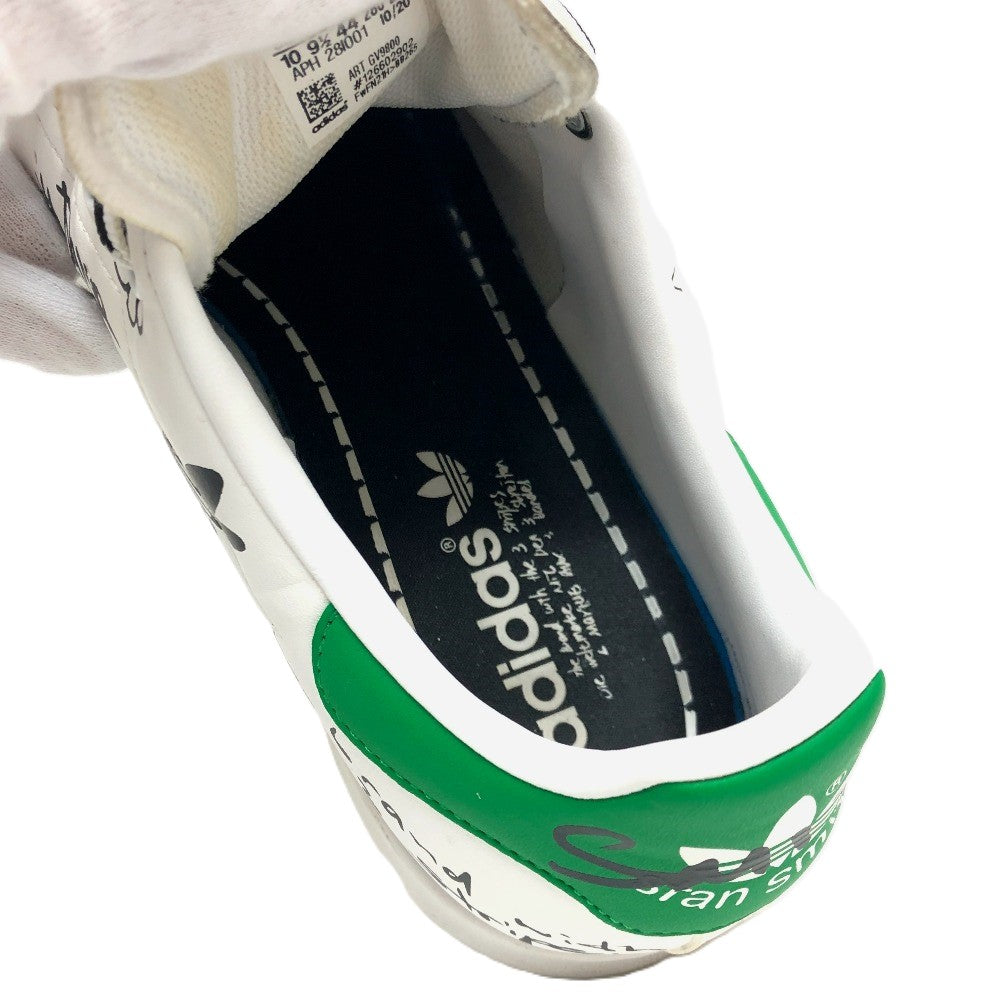 adidas スタンスミス 落書き ローカット スニーカー 靴 スニーカー レザー メンズ ホワイト - brandshop-reference