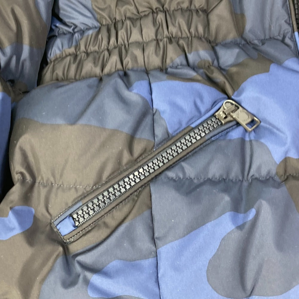 COACH ダウン アウター ジャケット アパレル カモフラ 迷彩 フーディ フードあり 長袖 ダウンジャケット ポリエステル レディース ブルー - brandshop-reference