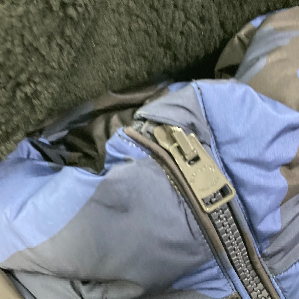 COACH ダウン アウター ジャケット アパレル カモフラ 迷彩 フーディ フードあり 長袖 ダウンジャケット ポリエステル レディース ブルー - brandshop-reference