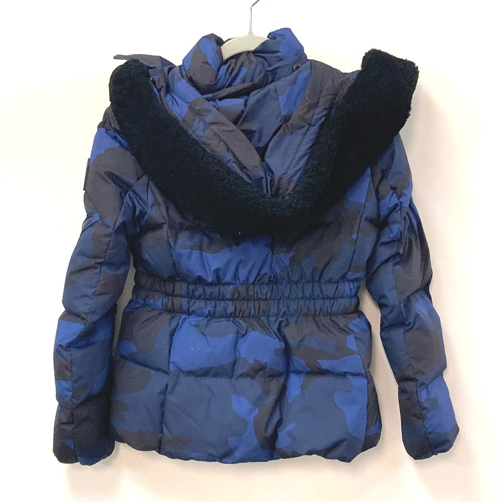 COACH ダウン アウター ジャケット アパレル カモフラ 迷彩 フーディ フードあり 長袖 ダウンジャケット ポリエステル レディース ブルー - brandshop-reference