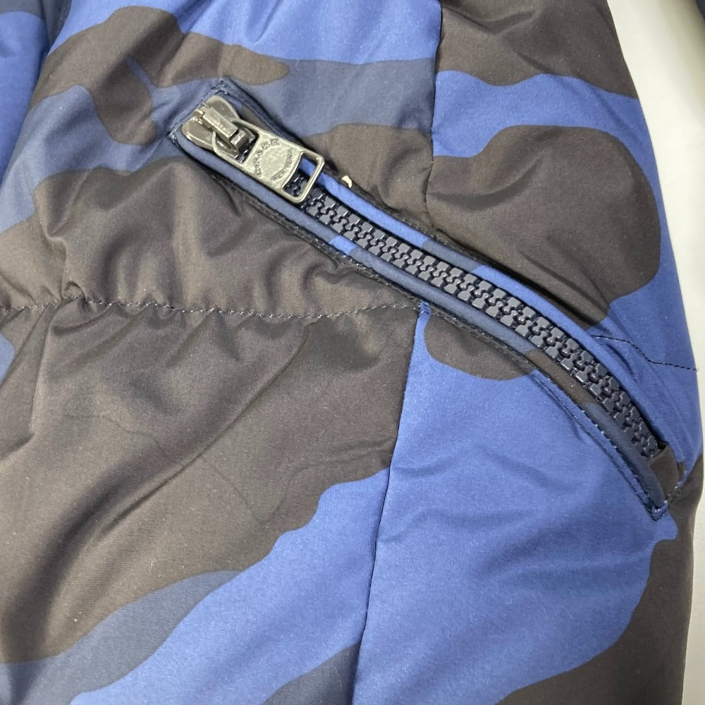 COACH ダウン アウター ジャケット アパレル カモフラ 迷彩 フーディ フードあり 長袖 ダウンジャケット ポリエステル レディース ブルー - brandshop-reference