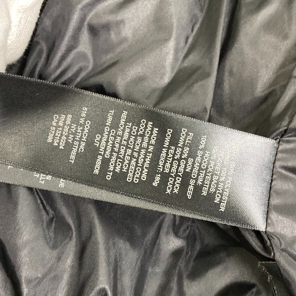 COACH ダウン アウター ジャケット アパレル カモフラ 迷彩 フーディ フードあり 長袖 ダウンジャケット ポリエステル レディース ブルー - brandshop-reference