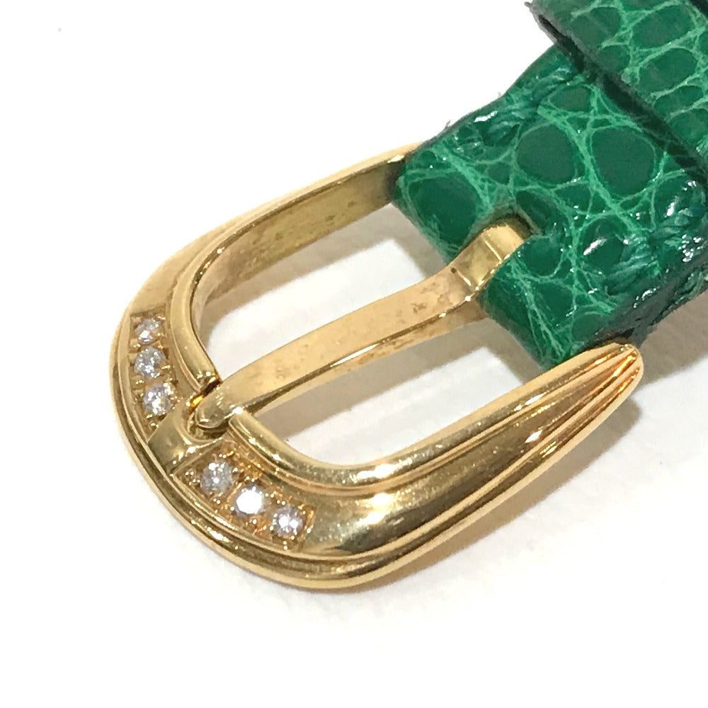 FRANCK MULLER 1750S6PMCD Tonneau Curvex Diamond Dial and Bezel Manual Winding Wristwatch in 18K Yellow Gold for Women