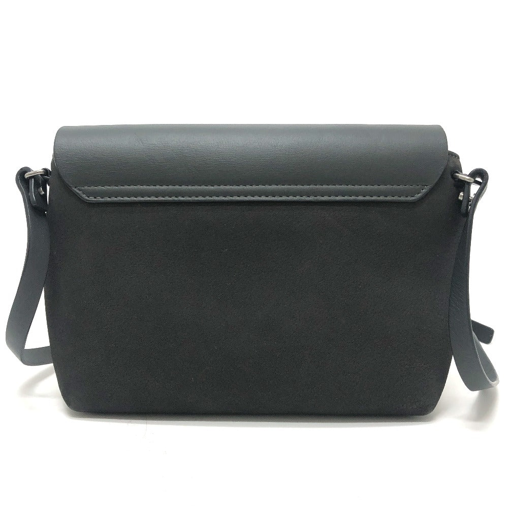 Brunello Cucinelli Metal beads Bag with flap Messenger pouch Shoulder Bag Leather Black Used