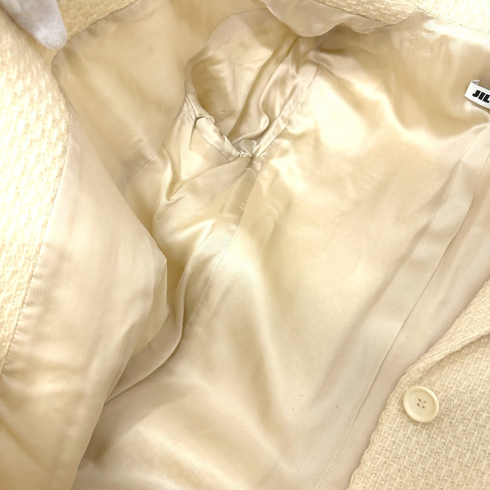 JIL SANDER Apparel Long Coat Tweed Women's White