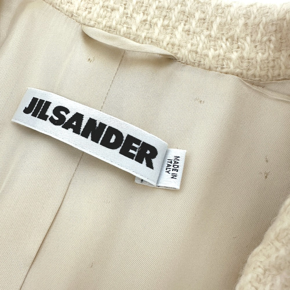 JIL SANDER Apparel Long Coat Tweed Women's White