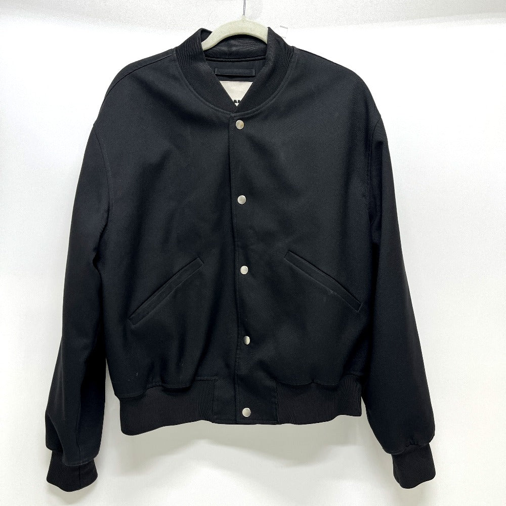 JIL SANDER J22BN0126 Spring/Summer 2023 Button-Front Bomber Jacket, Polyester, Men's, Black