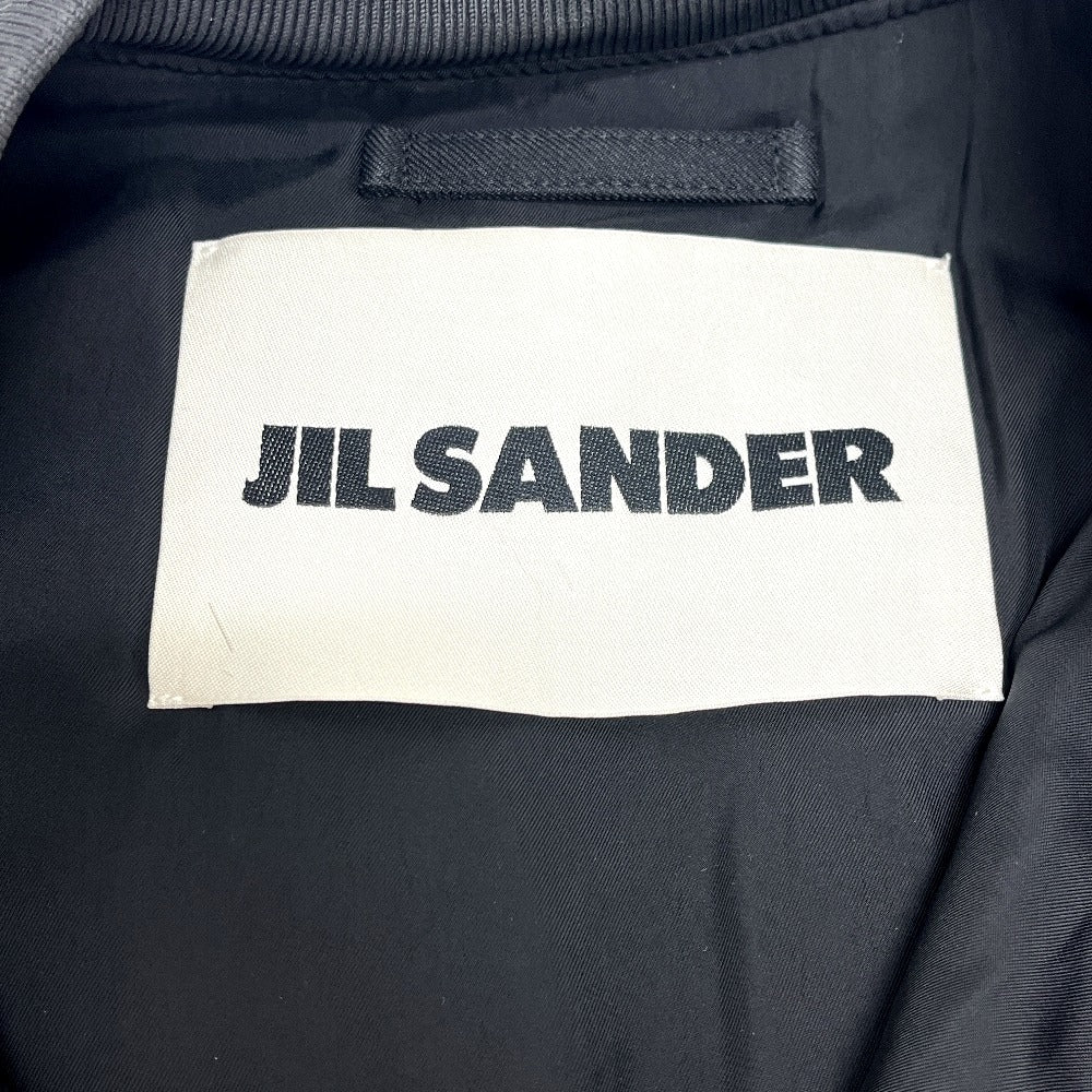 JIL SANDER J22BN0126 Spring/Summer 2023 Button-Front Bomber Jacket, Polyester, Men's, Black