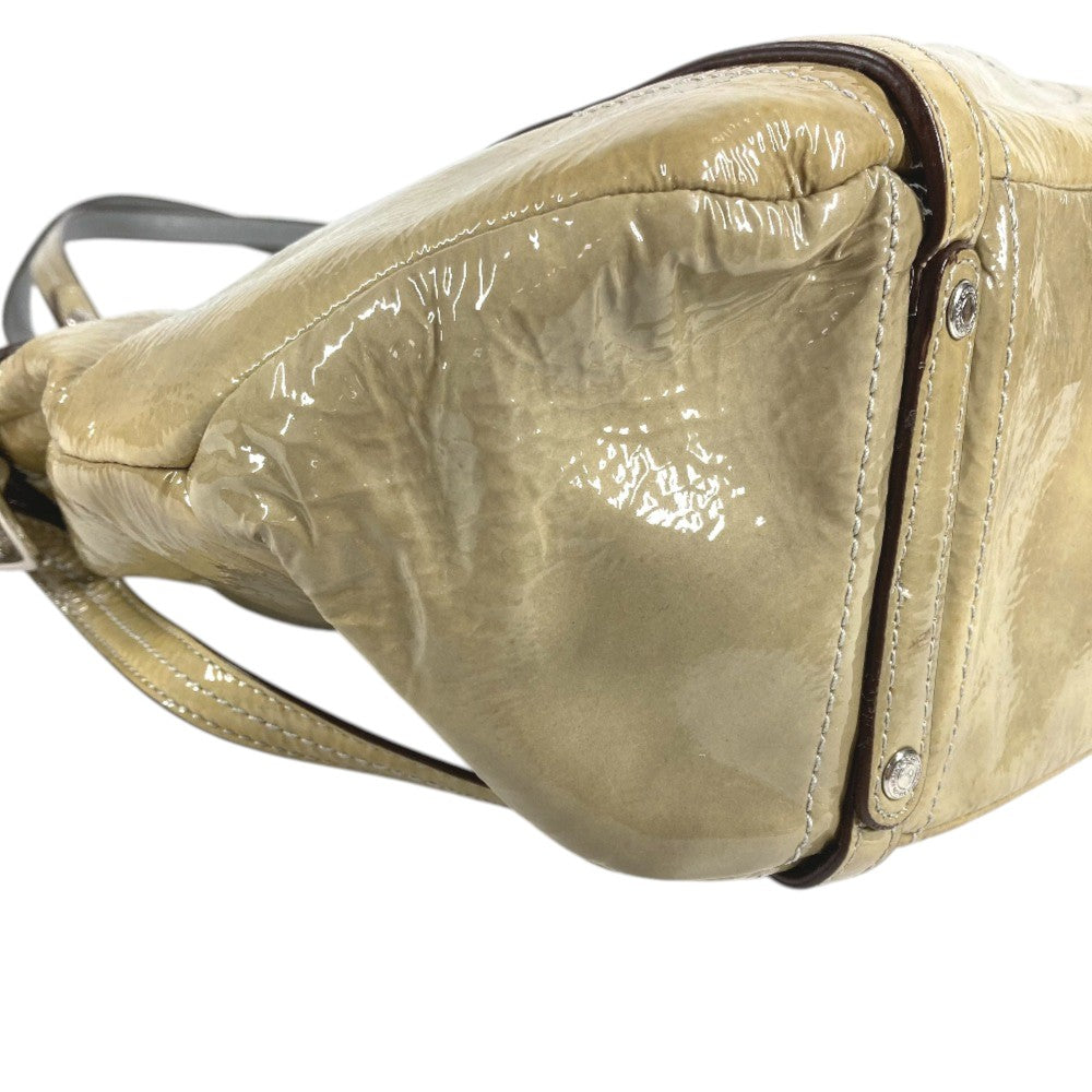 COACH 17065 Patent Andy Cinchid Bag Shoulder Bag Tote Bag Shoulder Bag Patent Leather Gray Based Used