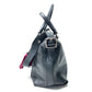COACH 21140 Textured Legacy Satchel Shoulder Bag in Charcoal Gray Leather