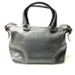 COACH 21140 Textured Legacy Satchel Shoulder Bag in Charcoal Gray Leather