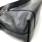 COACH 21140 Textured Legacy Satchel Shoulder Bag in Charcoal Gray Leather
