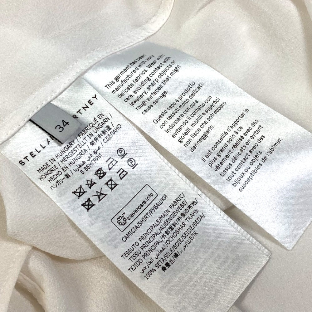 Stella McCartney 606912 スプレッドカラーシャツ アパレル トップス ブラウス 長袖シャツ シルク レディース アイボリー ホワイト
