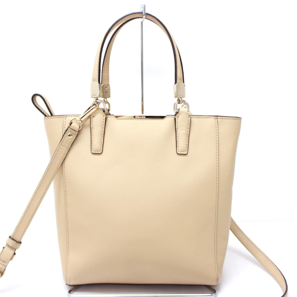 COACH 29001 Madison Mini North/South Bond Bag, 2-Way Handbag, Saffiano Leather, Beige