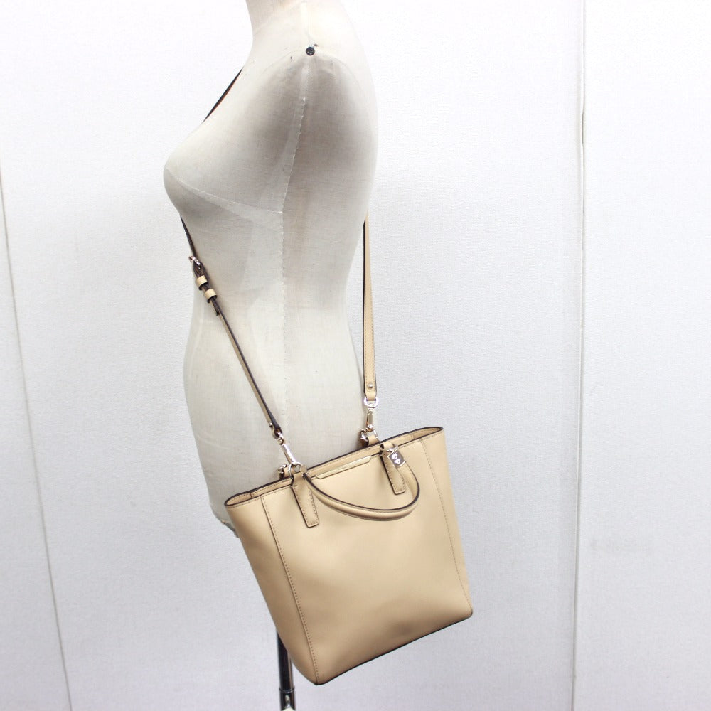 COACH 29001 Madison Mini North/South Bond Bag, 2-Way Handbag, Saffiano Leather, Beige