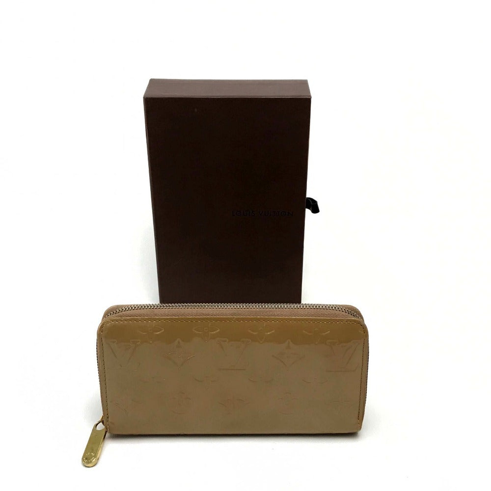 LOUIS VUITTON M91470 ヴェルニ ジッピーウォレット ラウンドファスナー長財布 長財布 パテントレザー レディース ノワゼット ベージュ