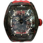 CVSTOS CVT-JET2-SL-RED FGDC Skeleton Challenge Jetliner II Automatic Watch, Carbon Fiber, Men's, Black