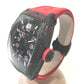 CVSTOS CVT-JET2-SL-RED FGDC Skeleton Challenge Jetliner II Automatic Watch, Carbon Fiber, Men's, Black