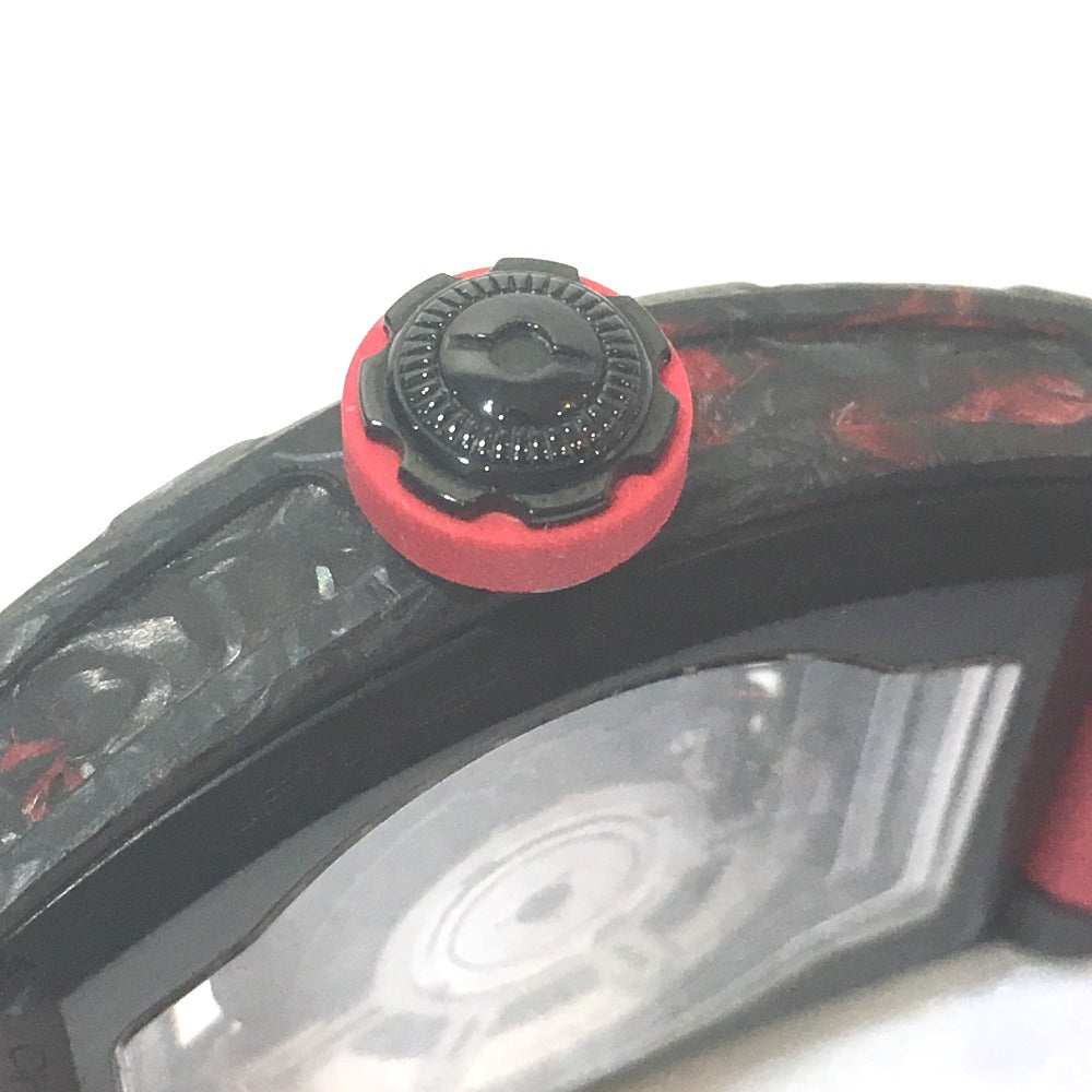 CVSTOS CVT-JET2-SL-RED FGDC Skeleton Challenge Jetliner II Automatic Watch, Carbon Fiber, Men's, Black