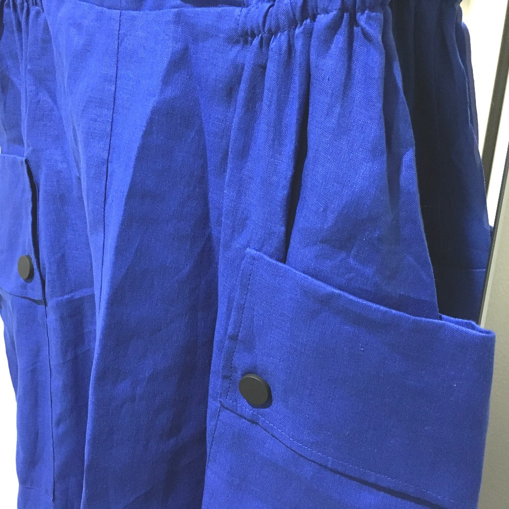 LE CIEL BLEU 20S65628 Jumper Skirt Lotus Linen Dress, Women's, Blue