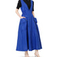 LE CIEL BLEU 20S65628 Jumper Skirt Lotus Linen Dress, Women's, Blue