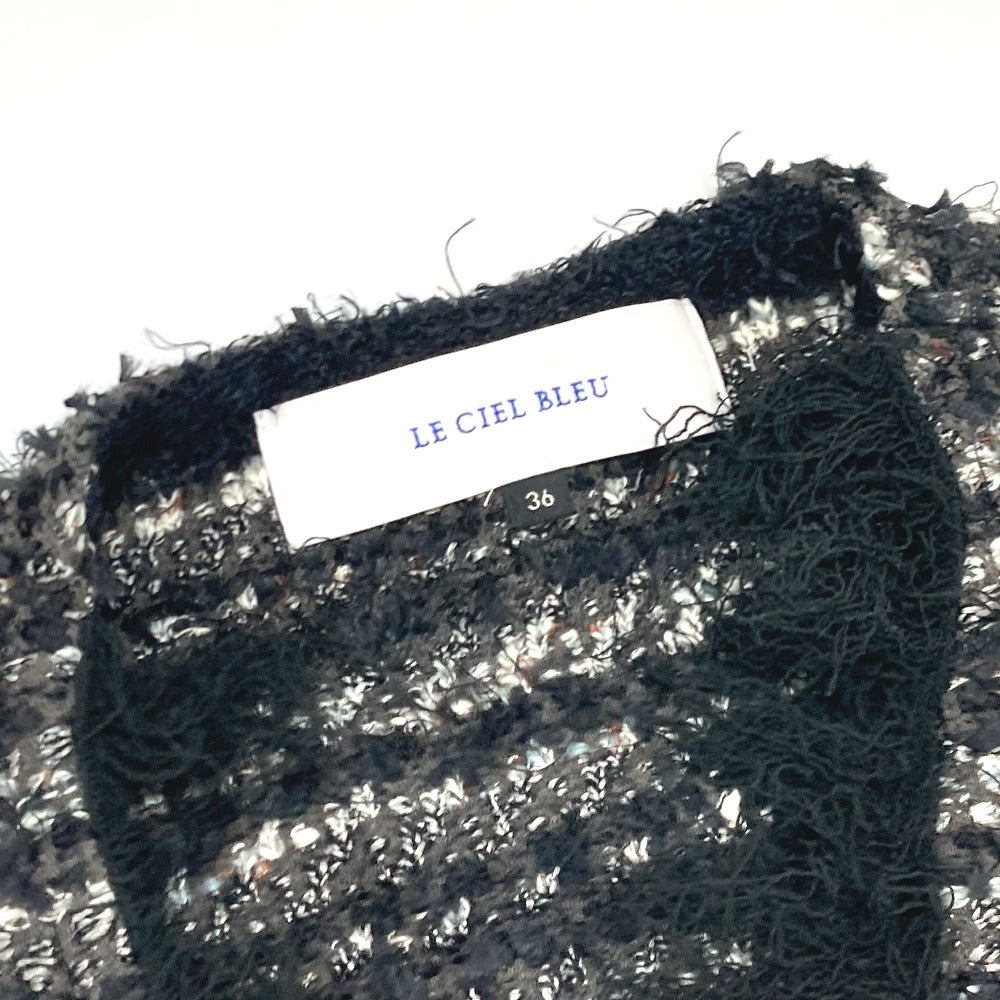 LE CIEL BLEU 25Ｓ61413  25Ｓ61414 ツイード アパレル カーディガン＆スカート トップス ボトムス セットアップ コットン レディース ブラック - brandshop-reference