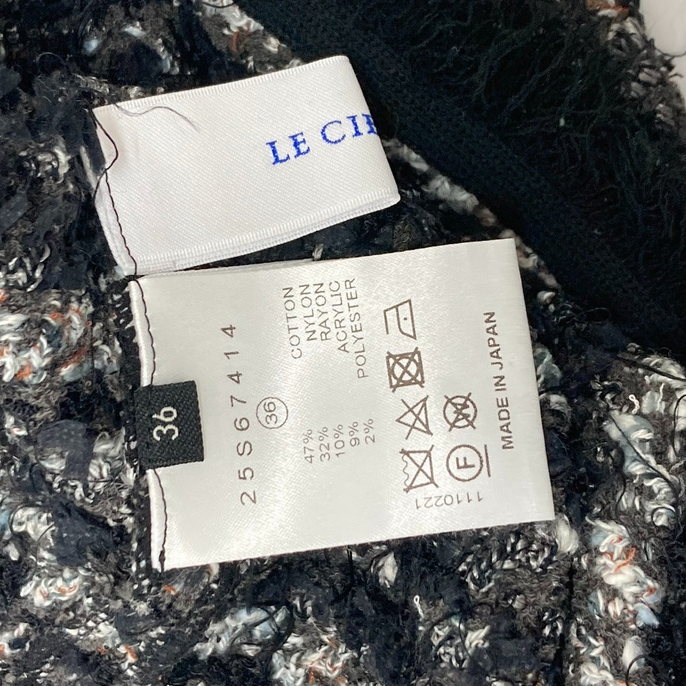 LE CIEL BLEU 25Ｓ61413  25Ｓ61414 ツイード アパレル カーディガン＆スカート トップス ボトムス セットアップ コットン レディース ブラック - brandshop-reference