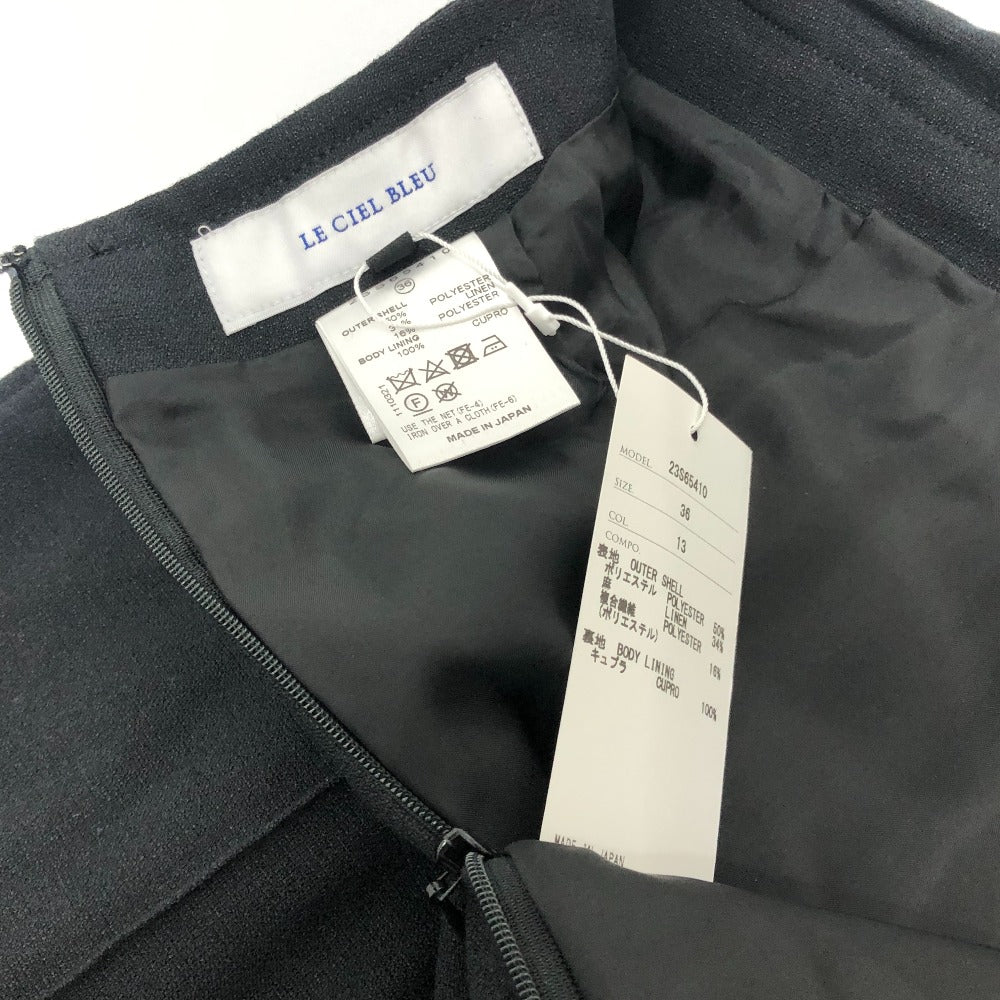 LE CIEL BLEU 23S65410 キャミソール アパレル ロングワンピース ドレス  ワンピース ポリエステル レディース ブラック - brandshop-reference