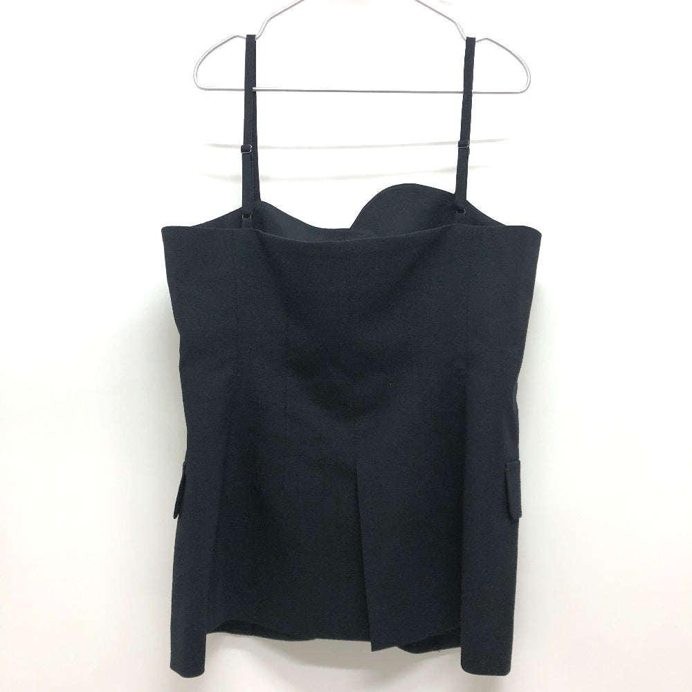 LE CIEL BLEU 25A63309 Wave Front Bustier, Apparel, Tops, Other Tops, Women's, Black, Polyester