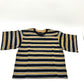 LE CIEL BLEU 27A62308 Relaxed Fit Stripe tops apparel short sleeves Short sleeve T-shirt cotton Brown/Black Used
