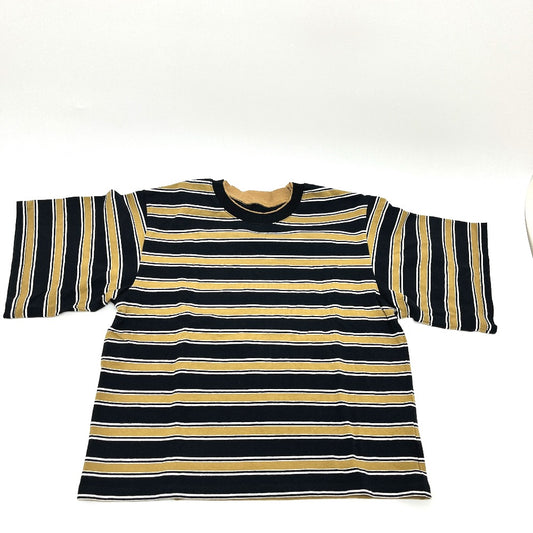 LE CIEL BLEU 27A62308 Relaxed Fit Stripe tops apparel short sleeves Short sleeve T-shirt cotton Brown/Black Used