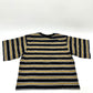 LE CIEL BLEU 27A62308 Relaxed Fit Stripe tops apparel short sleeves Short sleeve T-shirt cotton Brown/Black Used