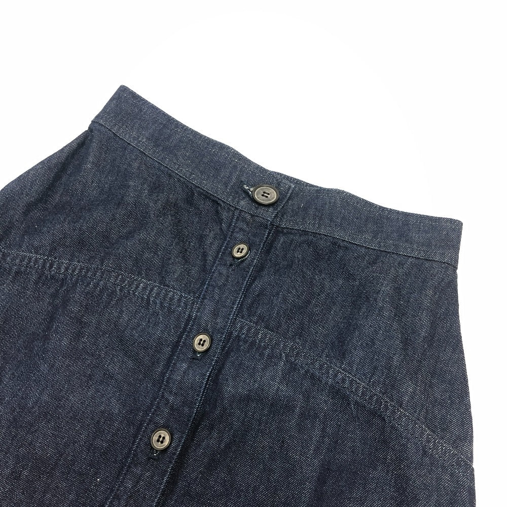 LE CIEL BLEU 24A67419 アパレル ボトムス ボタン デニム フレア ロングスカート コットン レディース ブルー