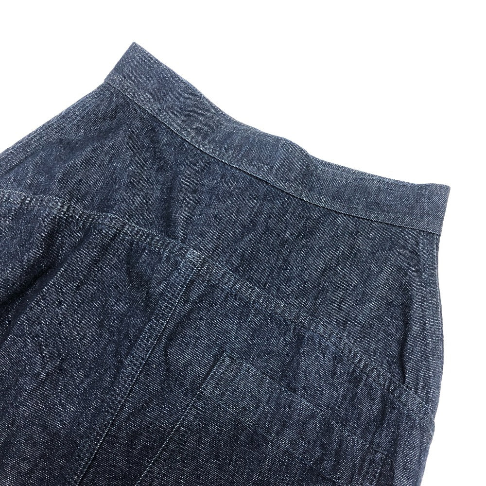 LE CIEL BLEU 24A67419 アパレル ボトムス ボタン デニム フレア ロングスカート コットン レディース ブルー