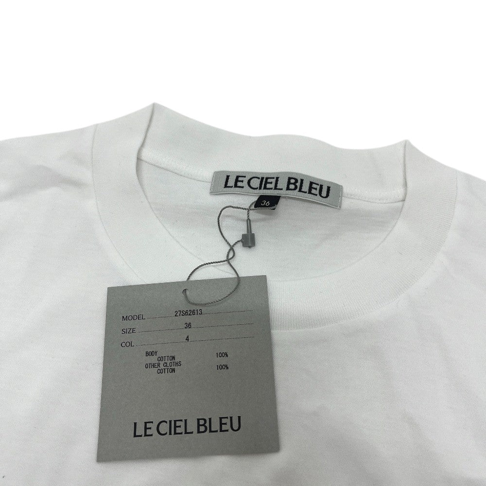 LE CIEL BLEU 27S62613 With hook and eye detail Apparel Tops Short sleeve T-shirt cotton White Used