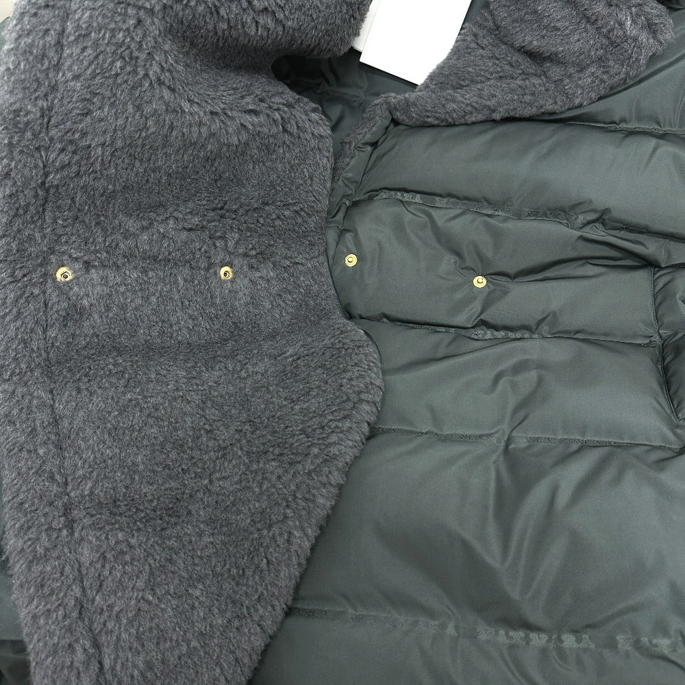 MAX MARA 149603266 アパレル アウター ロングコート FRISIA テディ ロング QRコード付 ファー ダウン ダウンコート ポリエステル レディース ダークグレー グレー