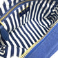 PRADA 1NA021 Logo Print Canapa Cosmetic Pouch/Accessory Case, Canvas, Women's, Blue