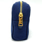 PRADA 1NA021 Logo Print Canapa Cosmetic Pouch/Accessory Case, Canvas, Women's, Blue