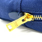 PRADA 1NA021 Logo Print Canapa Cosmetic Pouch/Accessory Case, Canvas, Women's, Blue