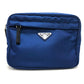 PRADA 2VL001 Triangle Logo Waist Bag, Nylon, Men's, Blue