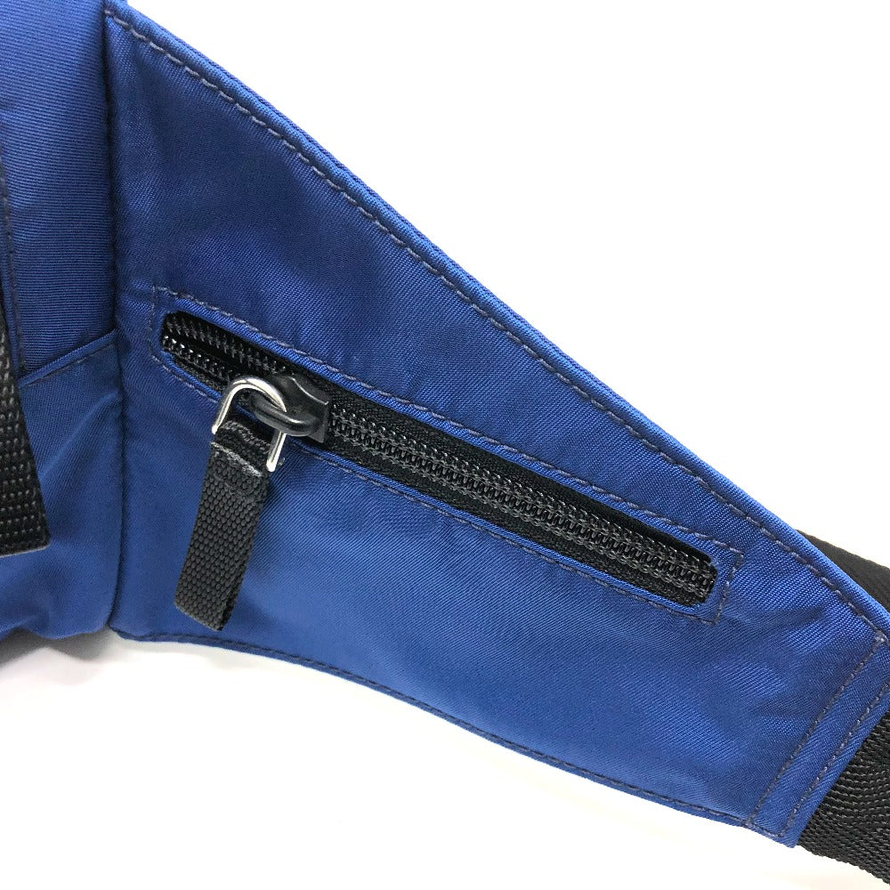PRADA 2VL001 Triangle Logo Waist Bag, Nylon, Men's, Blue